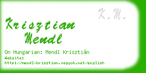 krisztian mendl business card